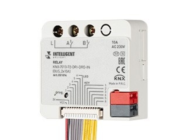 INTELLIGENT ARLIGHT Релейный модуль KNX-7013-72-DRI-DRO-IN (BUS, 2x10A) (IARL, IP20 Пластик, 2 года) фото:2