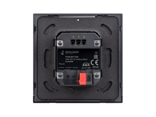 INTELLIGENT ARLIGHT Механизм панели KNX-302-22-IN Black (Bus) (IARL, IP20 Пластик, 2 года) фото:2