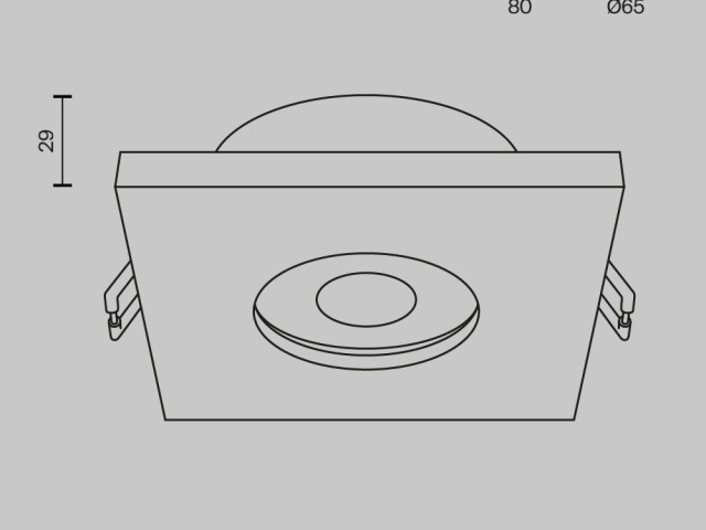 Встраиваемый светильник Technical DL083-01-GU10-SQ-B фото:1