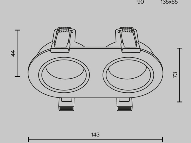 Встраиваемый светильник Technical DL126-02-GU10-B фото:3