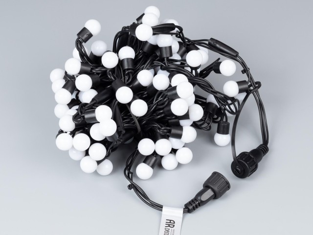 Светодиодная гирлянда ARD-BALL-PRO-D17.5-10000-BLACK-100LED RGB (230V, 7W) (Ardecoled, IP65) фото:7