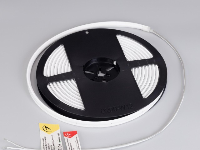 Лента герметичная MOONLIGHT-TOP-M280-10x5mm 24V Warm3000 (15 W/m, IP65, 5m, wire x1)  (Arlight, Вывод прямой, 3 года) фото:3