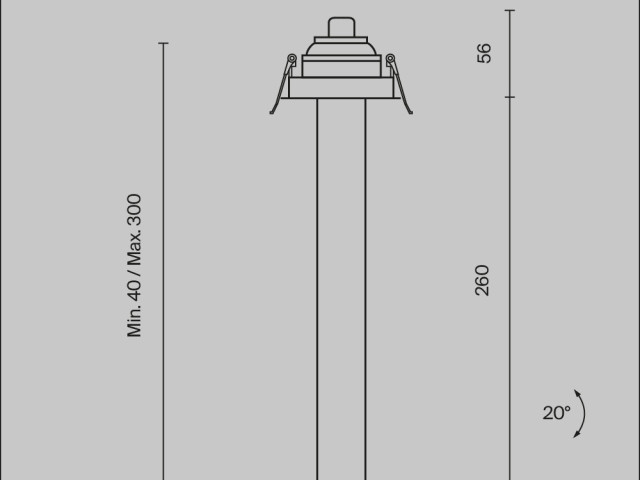 Встраиваемый светильник Technical C140RS-L300-7W3K-B фото:15
