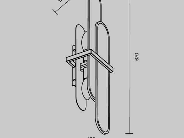 Настенный светильник (бра) Maytoni MOD099WL-02G2 фото:6