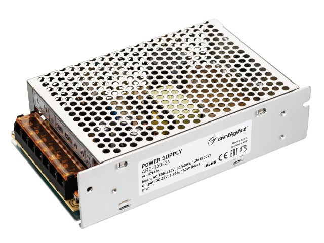 Блок питания ARS-150-24 (24V, 6.25A, 150W) (Arlight, IP20 Сетка, 2 года) фото:5