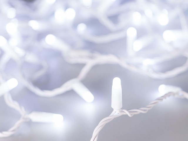 Светодиодная гирлянда ARD-STRING-CLASSIC-10000-WHITE-100LED-MILK-FLASH White (230V, 7W) (Ardecoled, IP65) фото:2