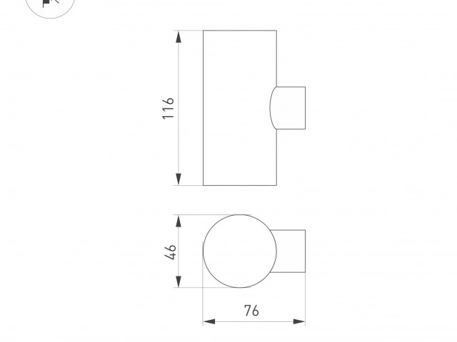 Светильник KT-RAY-WALL-TWIN-R46-2x3W Day4000 (GR, 24 deg, 24V) (Arlight, IP65 Металл, 3 года) фото:2