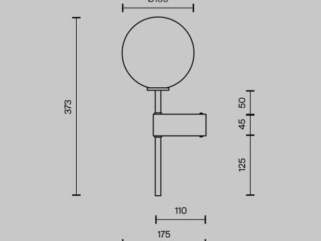 Настенный светильник (бра) Maytoni MOD172WL-01B фото:1
