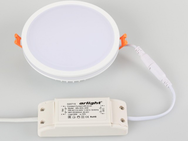 Светодиодная панель LTD-135SOL-20W Day White (Arlight, IP44 Пластик, 3 года) фото:5