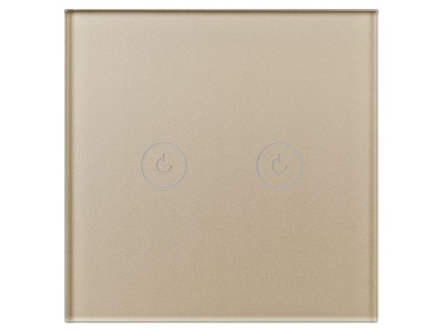 Выключатель сенсорный SWT-OMALI-S02-ZB-GD (250V, 10A, Zigbee) (Arlight, Стекло) фото:1