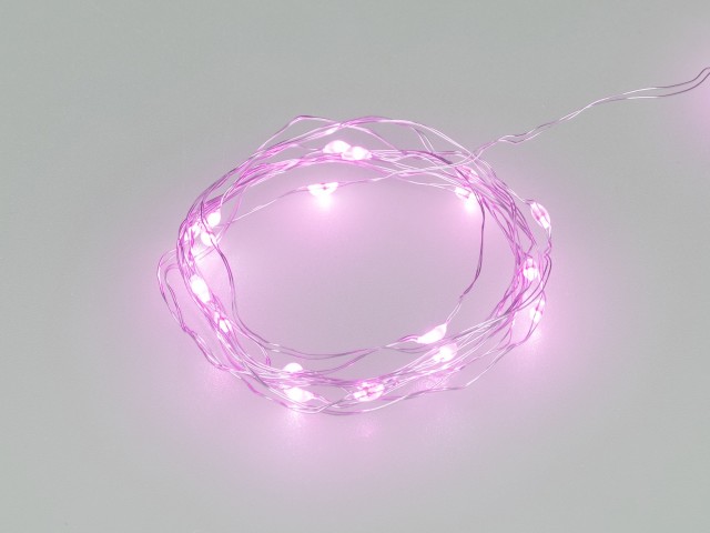 Светодиодная гирлянда ARD-DEW-HOME-2000-CLEAR-20LED-STD Purple (3V, Battery Pack) (Ardecoled, IP20) фото:2