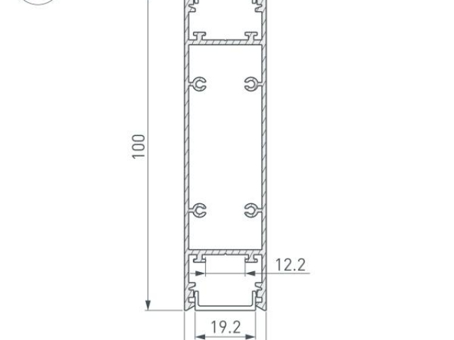 Профиль SL-LINE-25100-DUAL-2500 BLACK (Arlight, Алюминий) фото:1