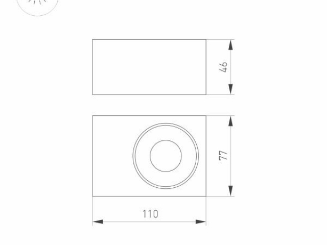 Корпус PLURIO-BASE-SURFACE-S112x79 (BK, 1-2, 200mA) (Arlight, IP20 Металл, 3 года) фото:2