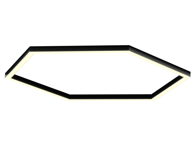 Светильник HOKASU Hexagon 35/40 (RAL9005/818*6mm/LT70 — 3K/104W) фото:1