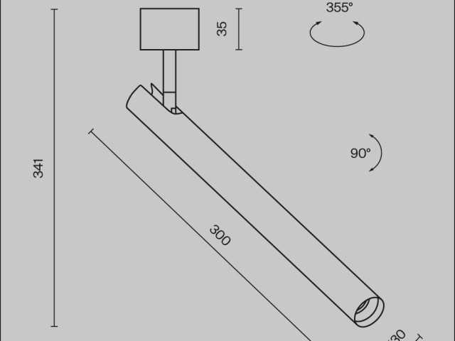 Потолочный светильник Technical C141CL-L300-6W4K-B фото:1