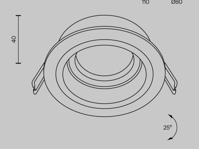 Встраиваемый светильник Technical DL025-2-01W фото:9