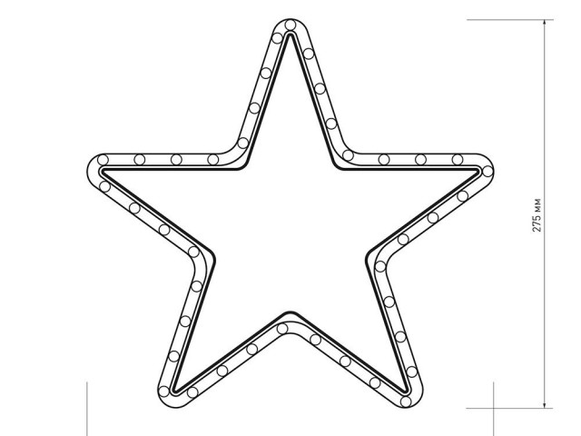 Фигура ARD-STAR-M1-295x275-36LED Warm (230V, 2.5W) (Ardecoled, IP65) фото:2