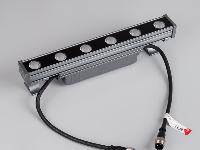 Линейный прожектор AR-LINE-300-6W Warm2700 (GR, 15 deg, 230V) (Arlight, IP65 Металл, 3 года) фото:4