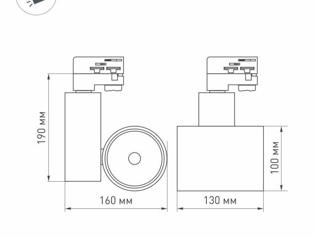Светильник LGD-SHOP-4TR-R100-40W Cool SP7500-Fish (WH, 24 deg) (Arlight, IP20 Металл, 3 года) фото:11
