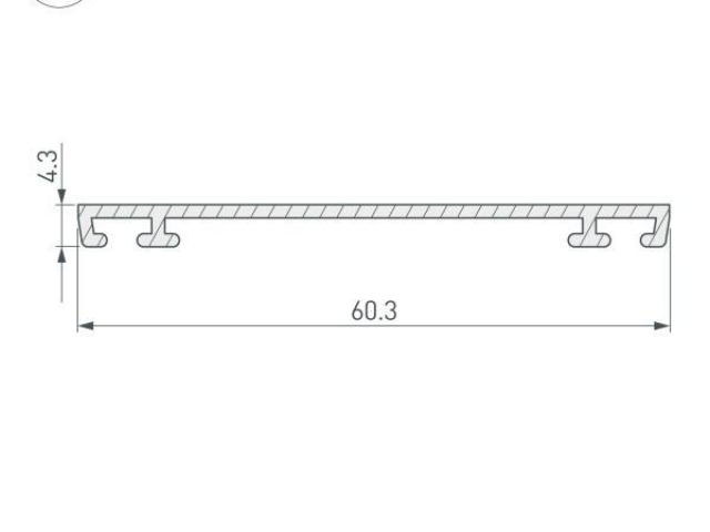 Профиль-держатель PHS-3X-BASE-H4.3-2000 ANOD (Arlight, Алюминий) фото:4