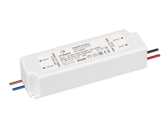 Блок питания ARPV-SP-24030 (24V, 1.25A, 30W) (Arlight, IP67 Пластик, 5 лет) фото:2