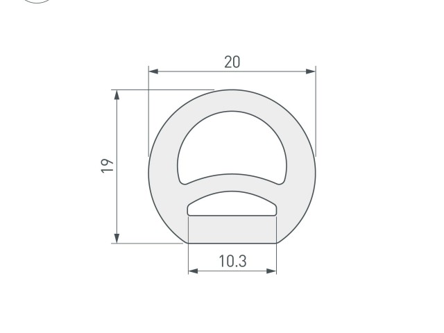 Силиконовый профиль WPH-FLEX-D20-TOP-S10-20m WHITE (Arlight, Силикон) фото:5