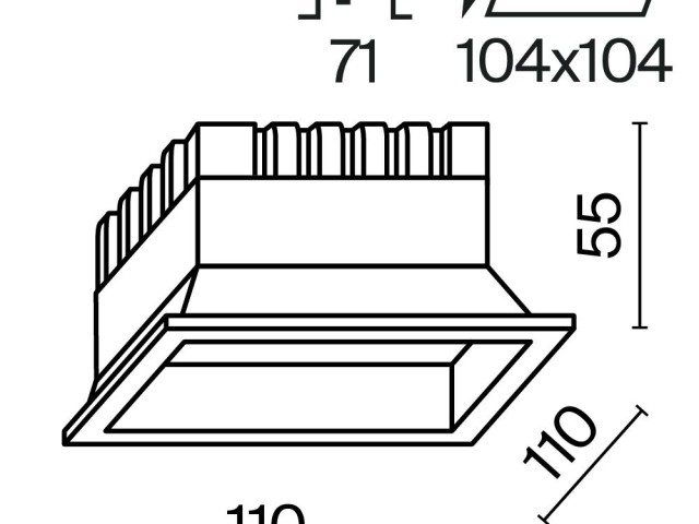 Встраиваемый светильник Technical DL056-12W3-4-6K-W фото:4