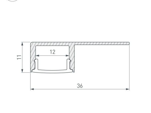 Профиль ARH-DECORE-S12-LINE-EDGE-2000 ANOD (Arlight, Алюминий) фото:14