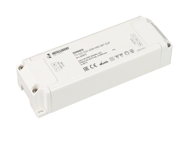 INTELLIGENT ARLIGHT Диммер TY-102-24V-60W-MIX-WF-SUF (230V, WIFI, 433MHz, 2x1.25A) (IARL, Пластик) фото:3
