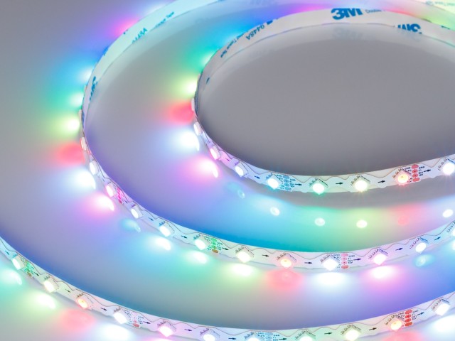 Лента SPI-RZ-B60-8mm 12V RGB-PX1-BPT (9 W/m, IP20, 5060, 5m) (Arlight, -) фото:4