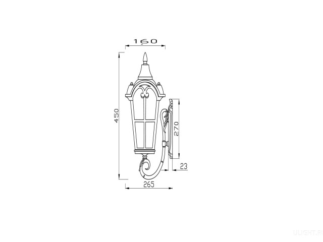 Настенный светильник (бра) Outdoor O413WL-01GB1 фото:5