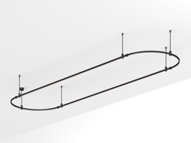 Основание ART-APRIORI-OVAL-ROD-400-4000x1000 (BK) (Arlight, IP20 Металл, 3 года) фото:2