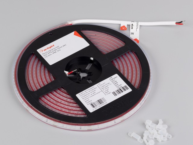 Лента герметичная DOT-PFS-X160-10mm 24V Warm3000 (12 W/m, IP68, 5m) (Arlight, 5 лет) фото:3
