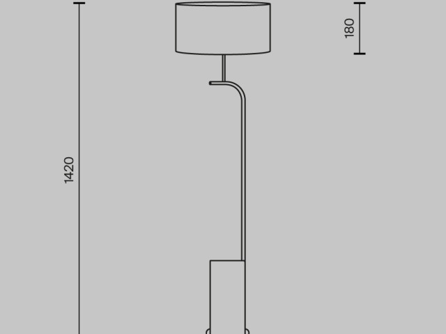 Напольный светильник (торшер) Maytoni MOD437FL-03B фото:1