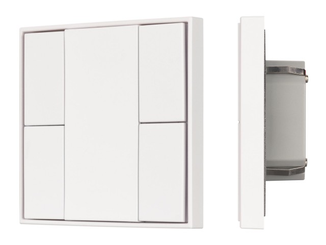 INTELLIGENT ARLIGHT Кнопочная панель KNX-301-22-4-SH-IN White (BUS, Frame) (IARL, IP20 Пластик, 3 года) фото:1