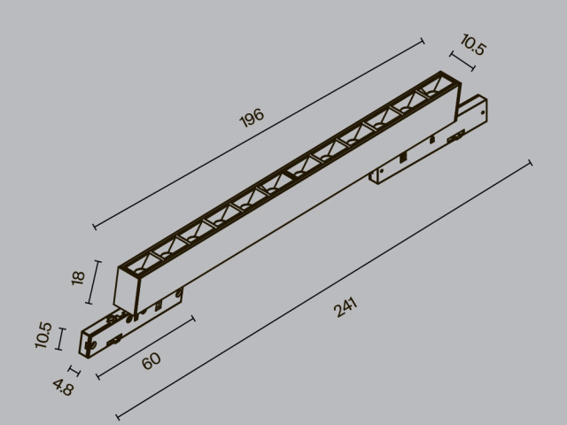 Трековый светильник Technical TR193-1-10W4K-M-B фото:9