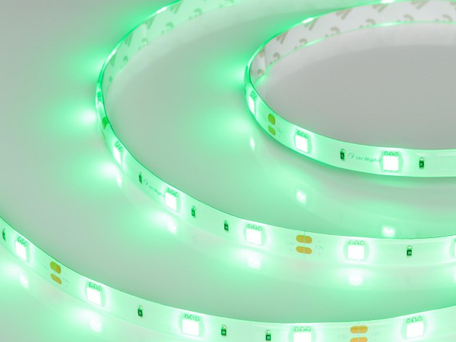Лента RTW 2-5000SE 12V Green (5060, 150 LED, LUX) (Arlight, 7.2 Вт/м, IP65) фото:10