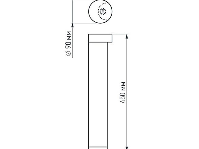 Светильник LGD-Path-Round90-H450B-7W Warm White (Arlight, IP54 Металл, 3 года) фото:1