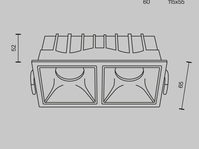 Встраиваемый светильник Technical DL043-02-10W4K-D-SQ-W фото:1