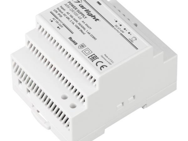 Блок питания ARV-DR100-48 (48V, 2.1A, 100W) (Arlight, IP20 DIN-рейка) фото:2
