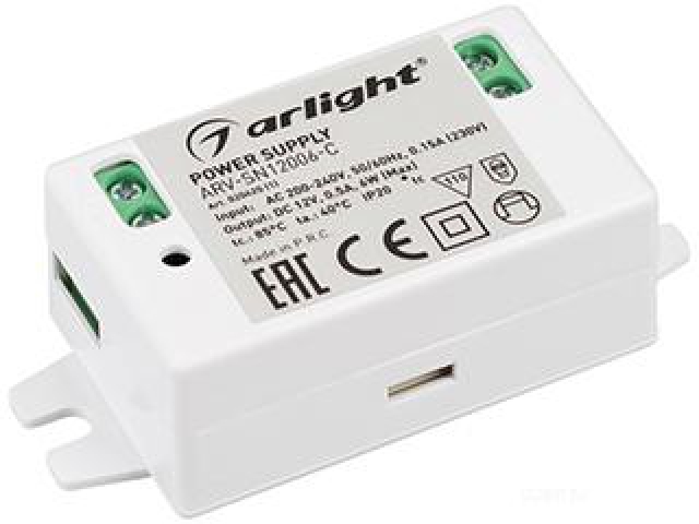 Блок питания ARV-SN12006-C (12V, 0.5A, 6W) (Arlight, IP20 Пластик, 3 года) фото:5