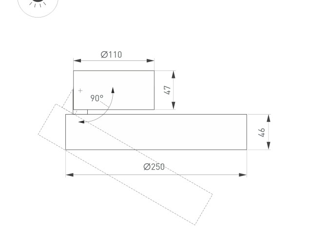Светильник SP-RONDO-FLAP-R250-30W Warm3000 (BK, 110 deg) (Arlight, IP40 Металл, 3 года) фото:6