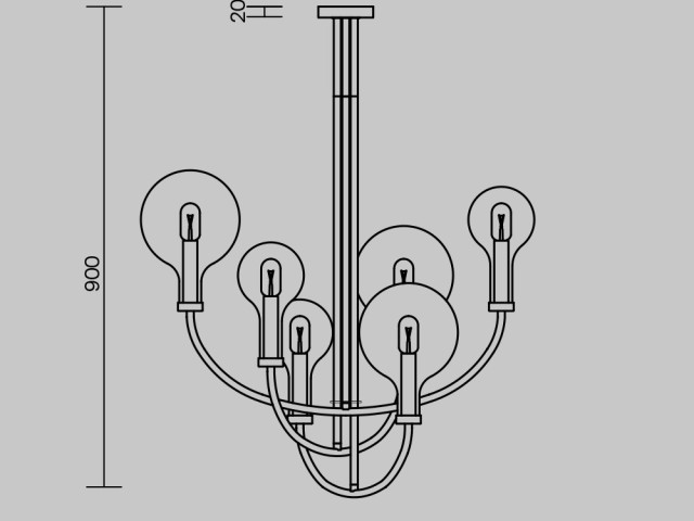 Подвесной светильник Maytoni MOD333PL-06B фото:5