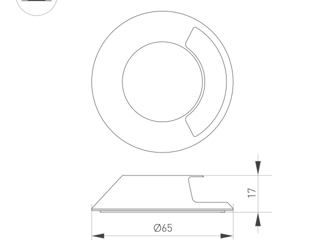 Накладка ART-DECK-CAP-LID1-R65 (SL, STEEL) (Arlight, Металл) фото:4