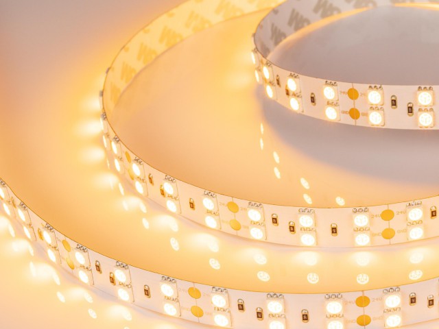 Лента RT 2-5000 24V Yellow 2x2 (5060, 600 LED, LUX) (Arlight, 28.8 Вт/м, IP20) фото:8