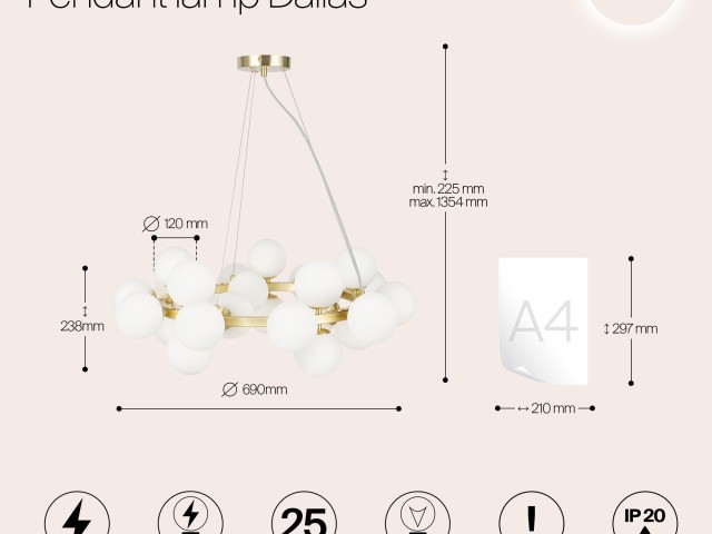 Подвесной светильник Maytoni MOD545PL-25BS фото:17