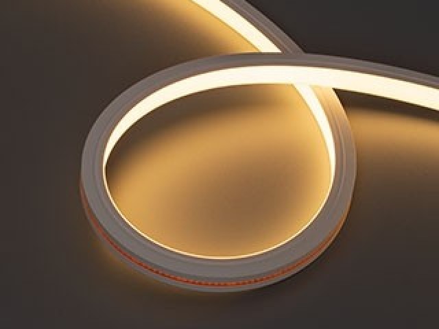 Лента герметичная MOONLIGHT-TOP-X320-13x12mm 24V Warm3000 (5 W/m, IP67, sauna, 15m, wire x2) (Arlight, Вывод вниз, 3 года) фото:2