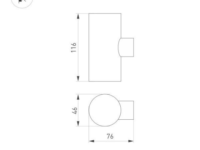 Светильник LGD-RAY-WALL-TWIN-R46-2x3W Day4000 (GR, 24 deg, 230V) (Arlight, IP65 Металл, 3 года) фото:1