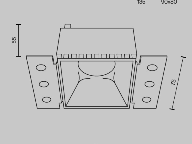 Встраиваемый светильник Technical DL051-01-GU10-SQ-WS фото:1