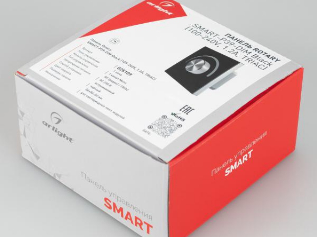 Панель SMART-P37-DIM-IN Black (230V, 1.2A, TRIAC, Rotary, 2.4G) (Arlight, IP20 Пластик, 5 лет) фото:8